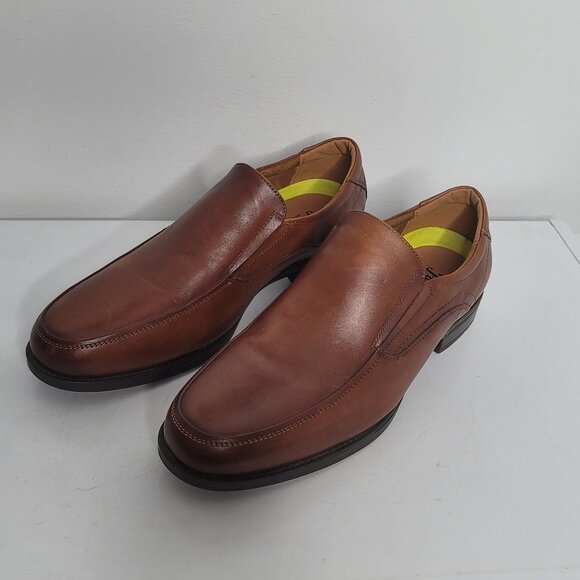 Florsheim Brown Leather Loafers - Picture 1 of 8